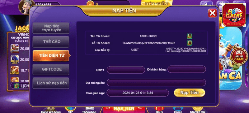 Người chơi cần lưu ý một số vấn đề khi nạp tiền tại nhà cái Rick88 